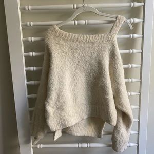 “Honey Punch” Off-the-shoulder sweater